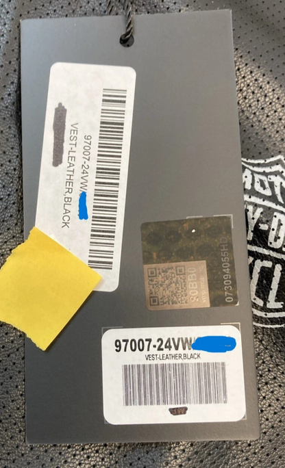 NEW GENUINE HARLEY DAVIDSON 97007-24VW WOMAN'S 3W Leather Vest Factory