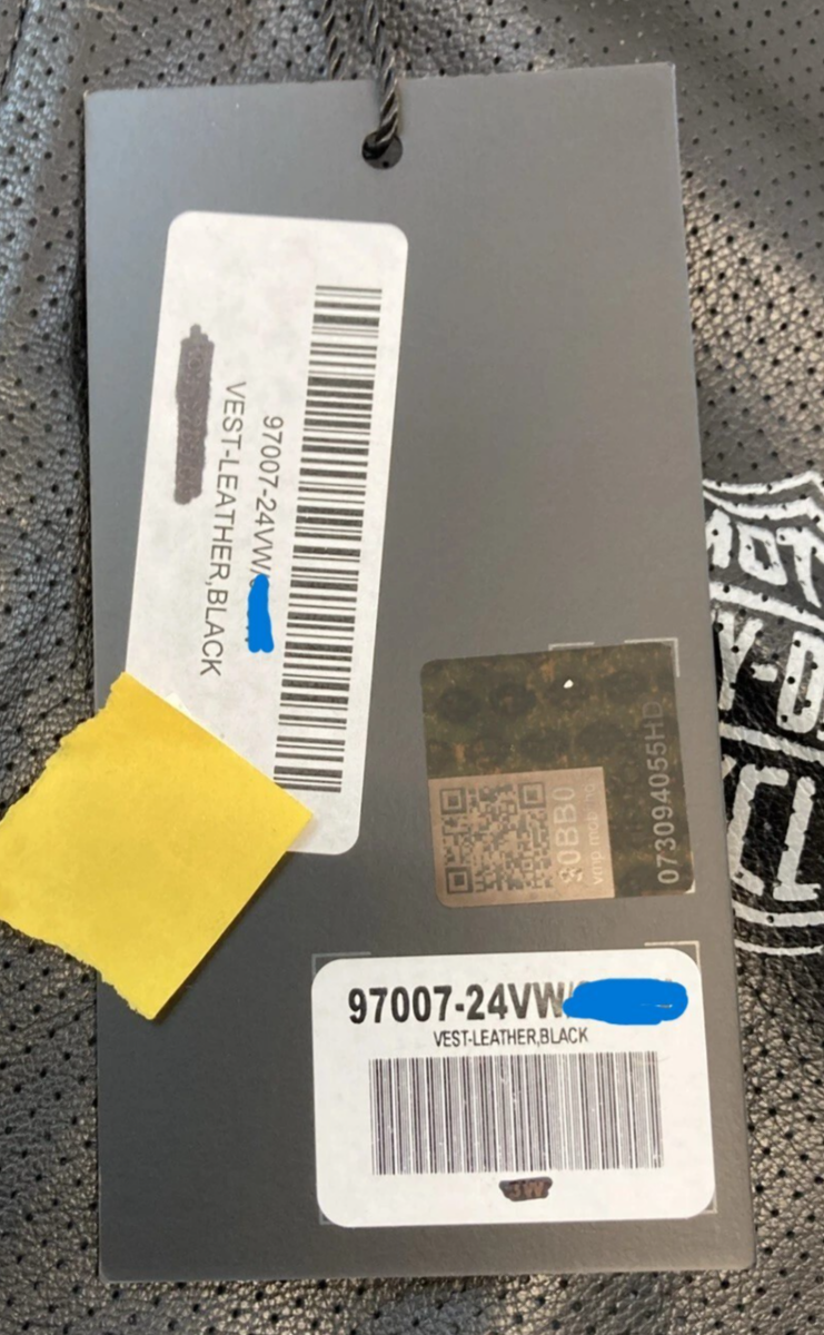 NEW GENUINE HARLEY DAVIDSON 97007-24VW/002S XSM Leather Vest Factory Perforated