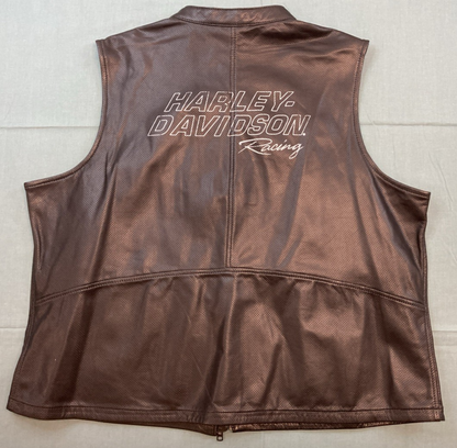 NEW GENUINE HARLEY DAVIDSON 97007-24VW WOMAN'S XS Leather Vest Factory