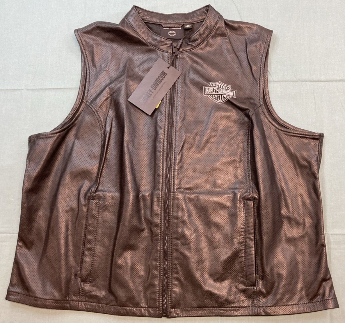 NEW GENUINE HARLEY DAVIDSON 97007-24VW WOMAN'S XS Leather Vest Factory