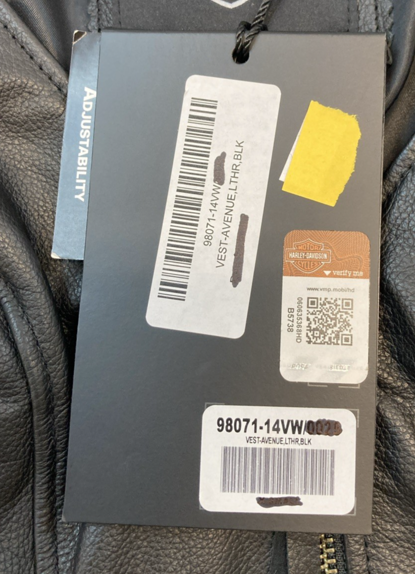 NEW GENUINE HARLEY DAVIDSON 98071-14VW/002S XSM Women’s Avenue Leather Vest