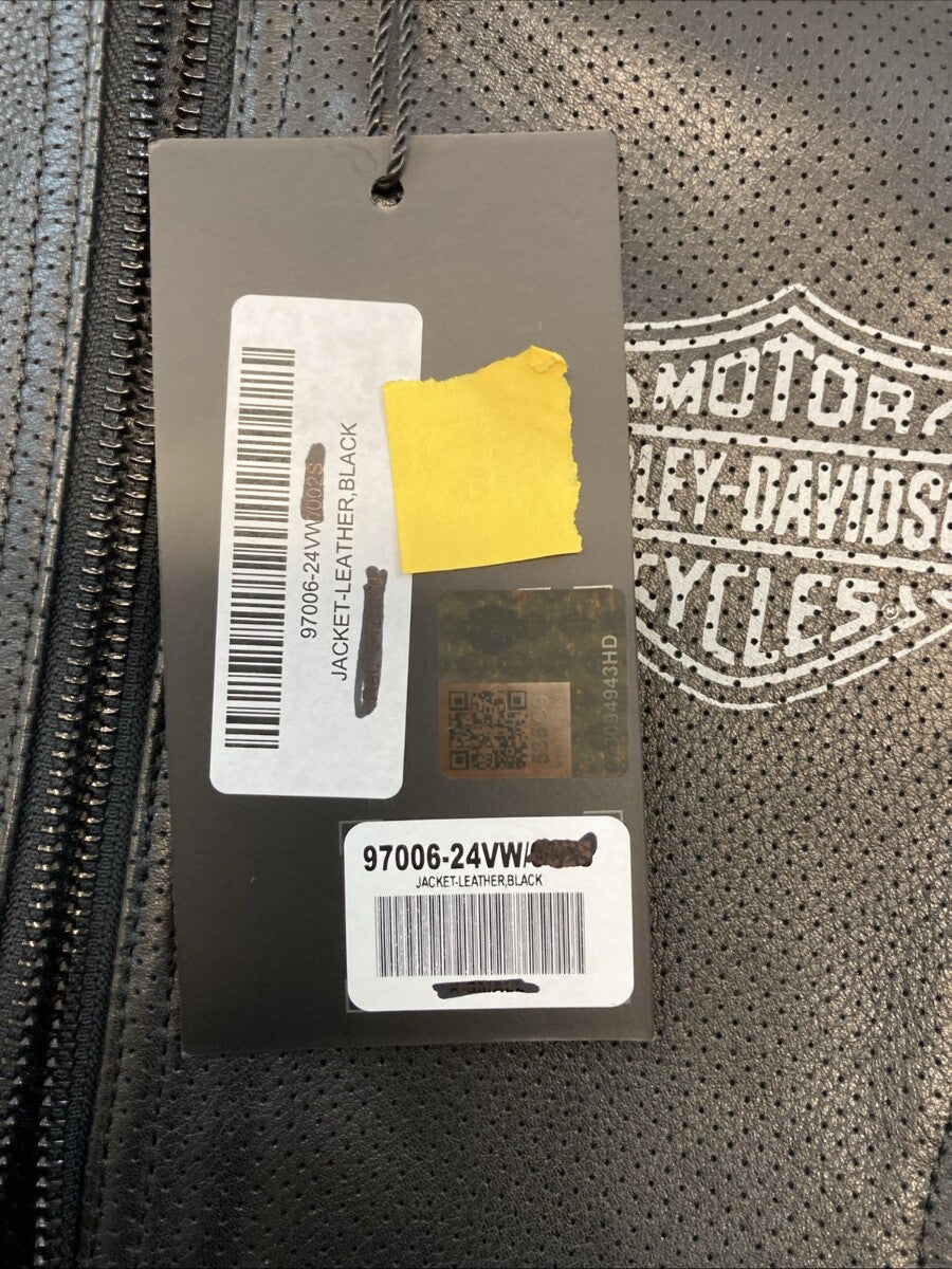 NEW GENUINE HARLEY DAVIDSON 97006-24VW/002S WOMAN'S XS Factory Perforated Leath