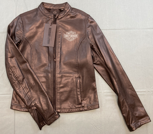 NEW GENUINE HARLEY DAVIDSON 97006-24VW/000S WOMAN'S S Factory Perforated Leather