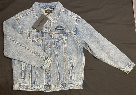 NEW GENUINE HARLEY DAVIDSON 96618-24VW WOMAN'S SM Studded Out Embellished Denim