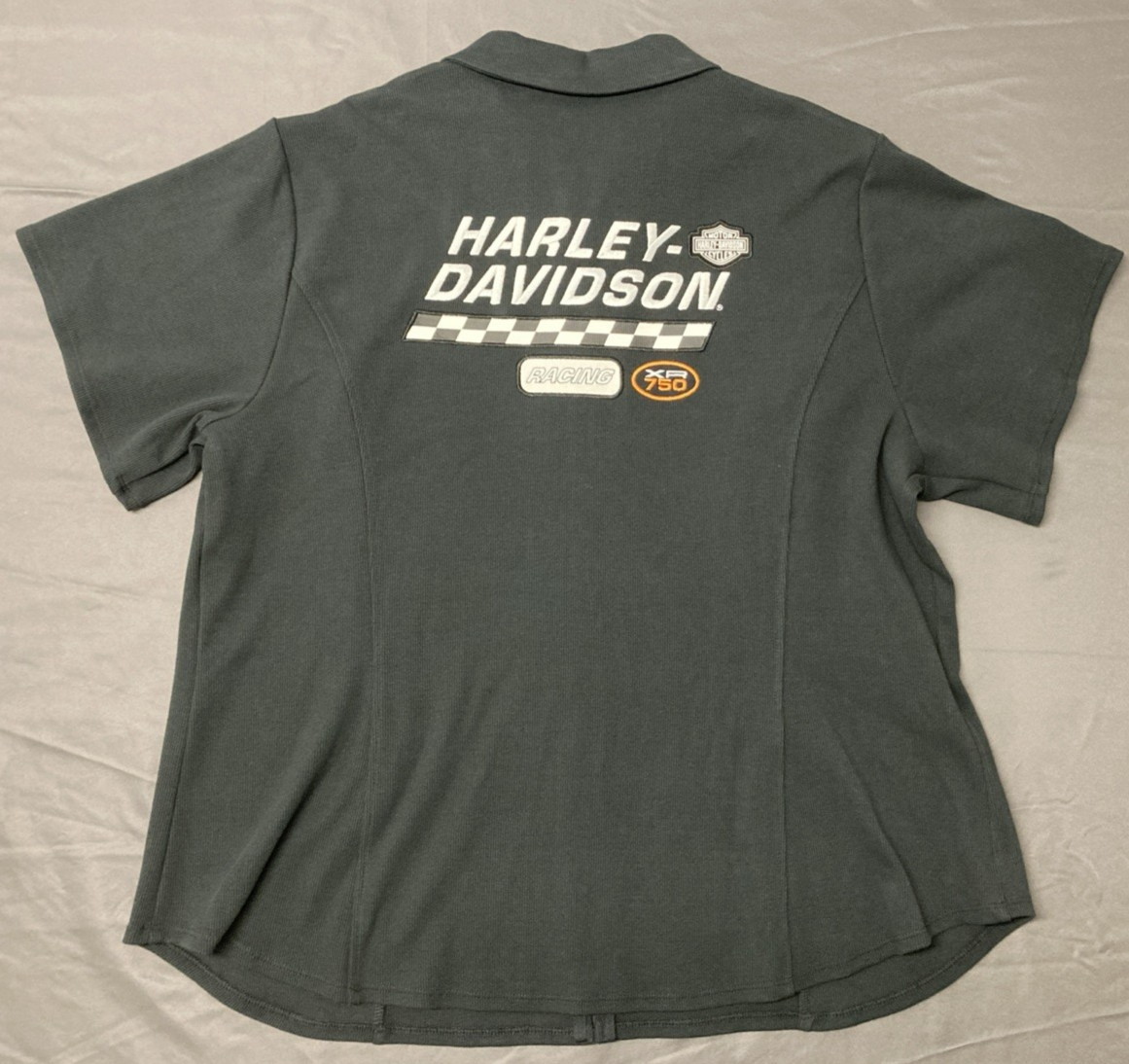 NEW GENUINE HARLEY DAVIDSON 96488-24VW WOMAN'S 3W #1 Racing Zip Front Top