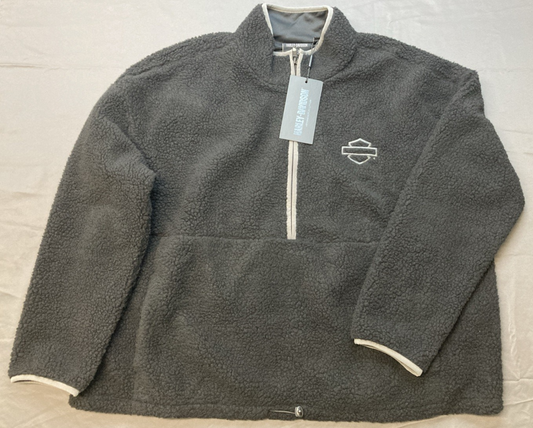 NEW GENUINE HARLEY DAVIDSON 96155-25VW/003W WOMAN'S 3W Sherpa 1/4 Zip-Up Long Sl
