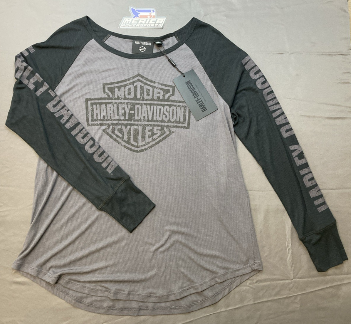 NEW GENUINE HARLEY DAVIDSON 97454-23W/022L WOMAN'S XXL Bar & Shield Long Sleeve