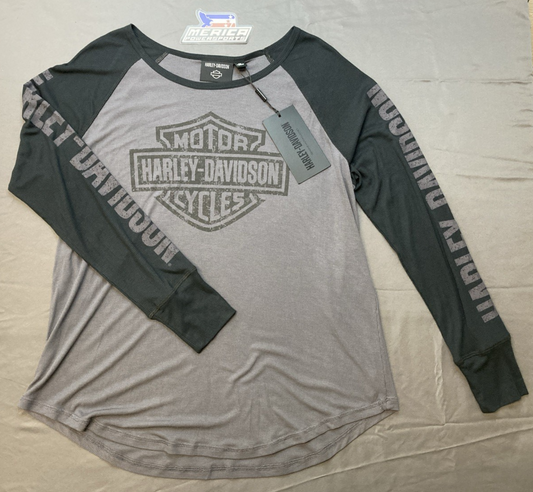 NEW GENUINE HARLEY DAVIDSON 97454-23W/022L WOMAN'S XXL Bar & Shield Long Sleeve