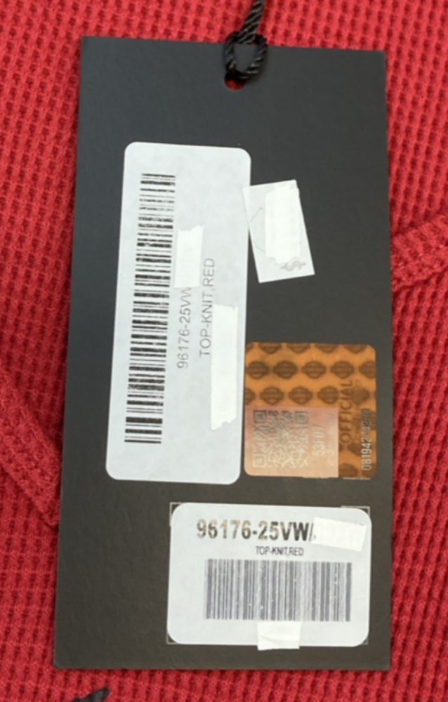 NEW GENUINE HARLEY DAVIDSON 996176-25VW/003W WOMAN'S 3W Old English Thermal Top