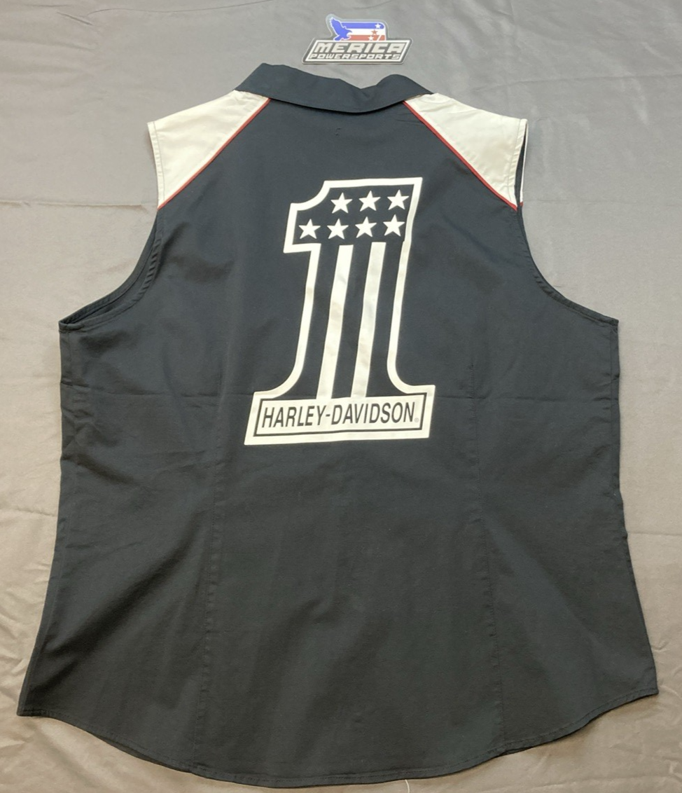 NEW GENUINE HARLEY DAVIDSON 97518-23VW/002L WOMAN'S XXL Liberty Zip Front Sleeve