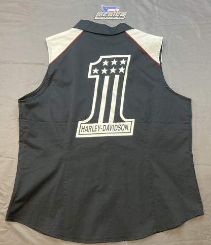 NEW GENUINE HARLEY DAVIDSON 97518-23VW/002L WOMAN'S XXL Liberty Zip Front Sleeve