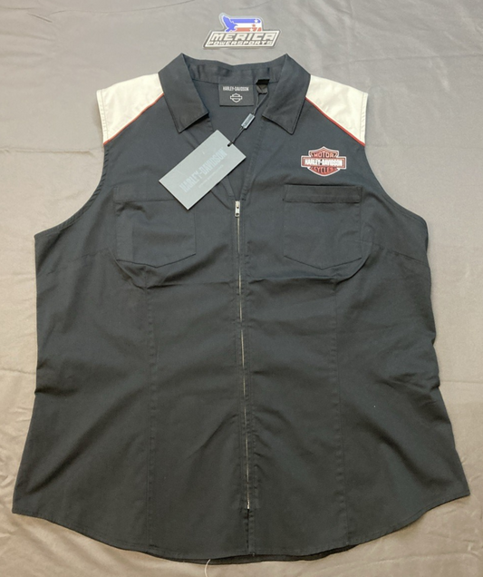 NEW GENUINE HARLEY DAVIDSON 97518-23VW/002L WOMAN'S XXL Liberty Zip Front Sleeve