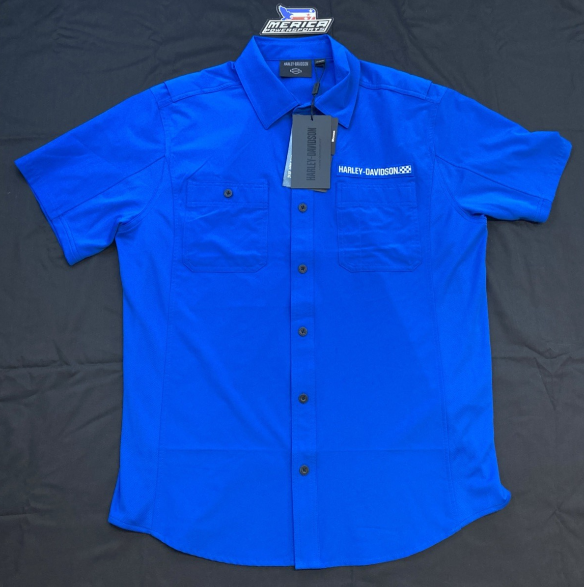 NEW GENUINE HARLEY DAVIDSON 96443-24VM/000L MEN'S LG Wicked Short Sleeve Perform