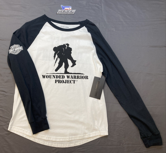 NEW GENUINE HARLEY DAVIDSON 96358-22VM MEN'S LG WWP Long Sleeve Raglan Tee