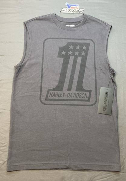 NEW GENUINE HARLEY DAVIDSON 96804-23VM MEN'S SM #1 Blowout Sleeveless Tee