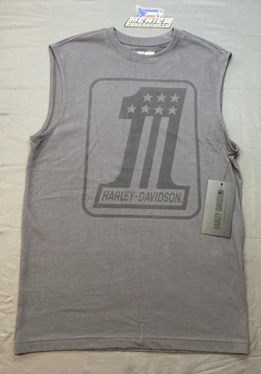 NEW GENUINE HARLEY DAVIDSON 96804-23VM MEN'S SM #1 Blowout Sleeveless Tee