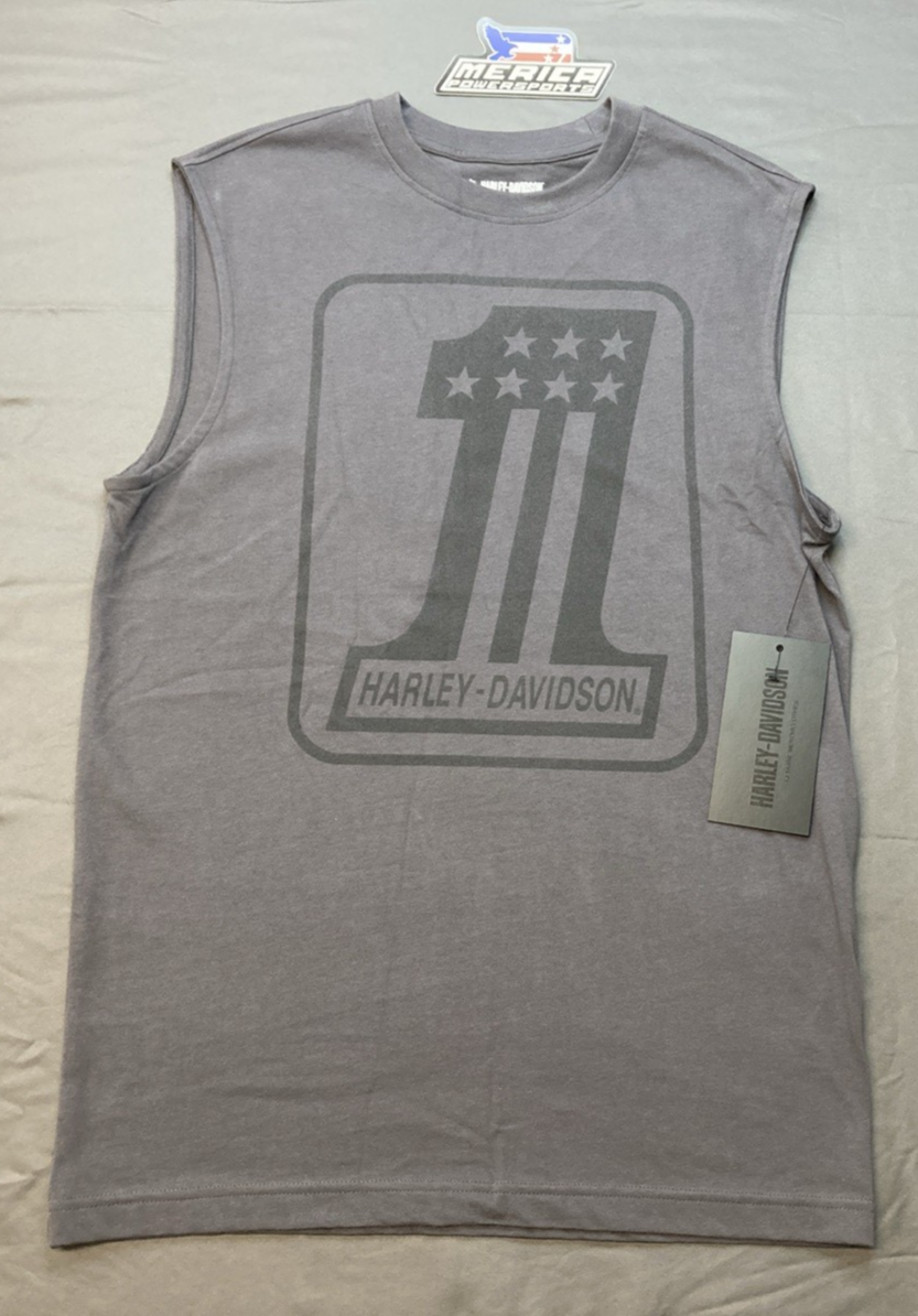 NEW GENUINE HARLEY DAVIDSON 96804-23VM MEN'S MD #1 Blowout Sleeveless Tee