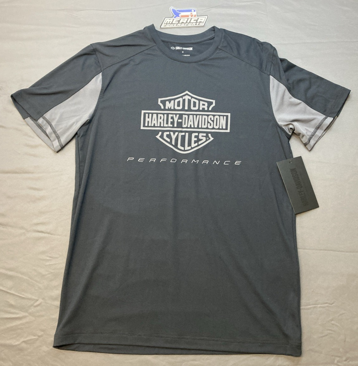 NEW GENUINE HARLEY DAVIDSON 96035-24VM MEN'S MD Factory Performance Tee