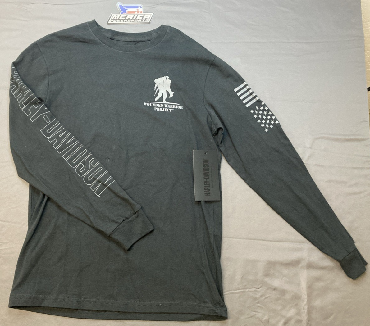 NEW GENUINE HARLEY DAVIDSON 96031-24VM MEN'S MD Wounded Warrior Project Long