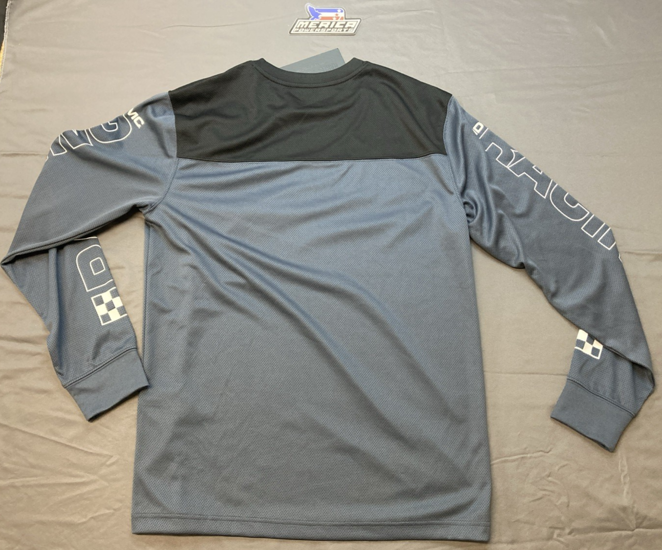 NEW GENUINE HARLEY DAVIDSON 96441-24VM MEN'S MD Blue Blazes Long Sleeve Racing