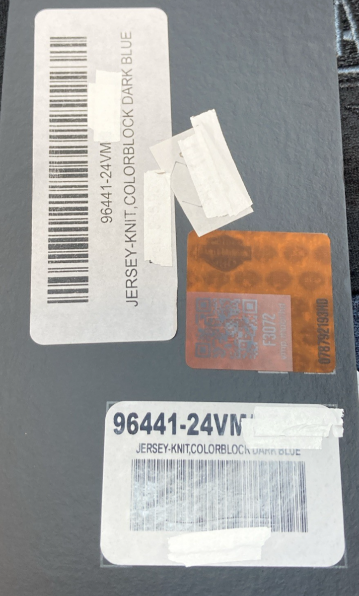 NEW GENUINE HARLEY DAVIDSON 96441-24VM MEN'S MD Blue Blazes Long Sleeve Racing