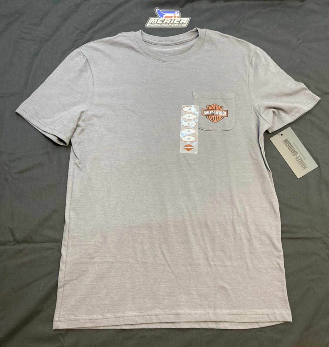 NEW GENUINE HARLEY DAVIDSON 99085-24VM MEN'S MD Bar & Shield Short Sleeve Pocket