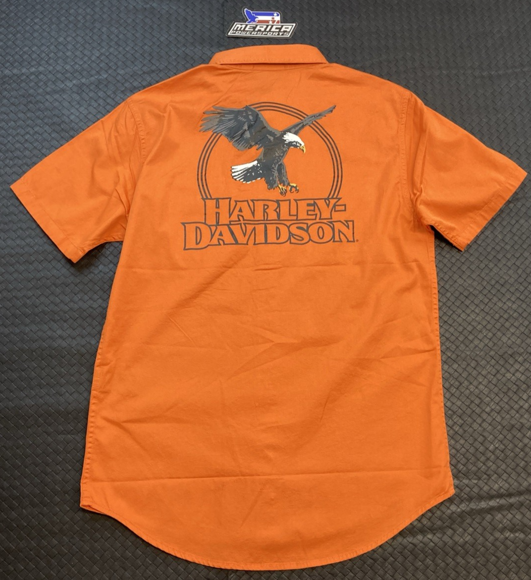 NEW GENUINE HARLEY DAVIDSON 96552-24VM MEN'S MD Rising Eagle Short Sleeve Shirt