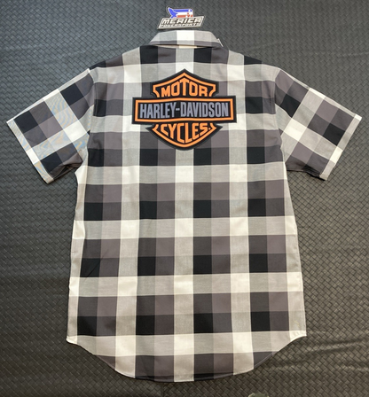 NEW GENUINE HARLEY DAVIDSON 96549-24VM MEN'S MD Bar & Shield Wrinkle Resistant