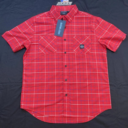 NEW GENUINE HARLEY DAVIDSON 96558-24VM MEN'S MD Bar & Shield Short Sleeve Shirt