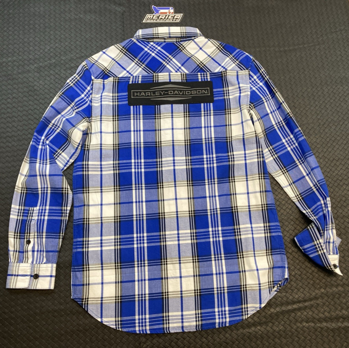 NEW GENUINE HARLEY DAVIDSON 96034-25VM MEN'S MD Men's Stacked Bar & Shield Long