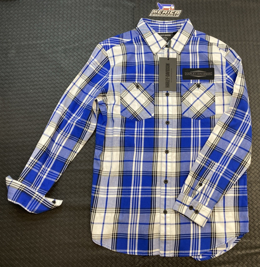 NEW GENUINE HARLEY DAVIDSON 96034-25VM MEN'S MD Men's Stacked Bar & Shield Long