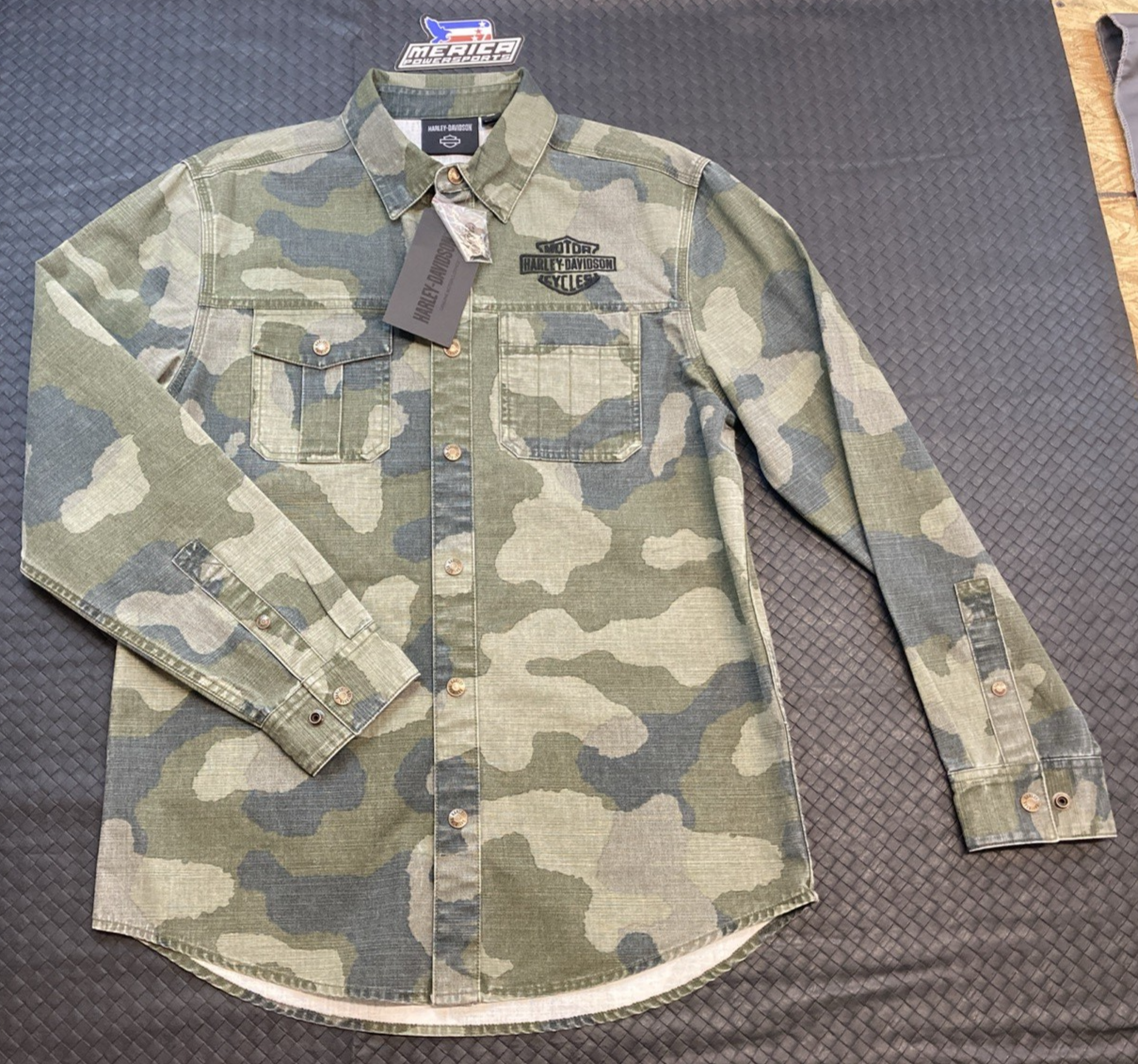 NEW GENUINE HARLEY DAVIDSON 96890-23VM MEN'S MD Men's Street Surplus Shirt