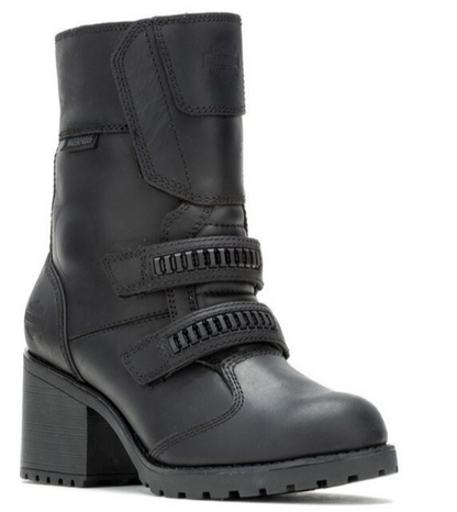 NEW GENUINE HARLEY DAVIDSON D87300 SIZE 8 WOMEN'S JOELLA BLK MOTORCYCLE BOOTS