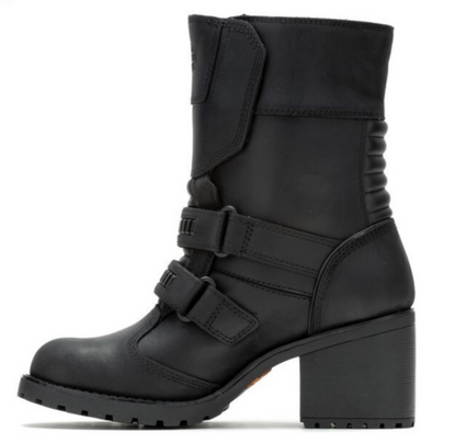 NEW GENUINE HARLEY DAVIDSON D87300 SIZE 8 WOMEN'S JOELLA BLK MOTORCYCLE BOOTS