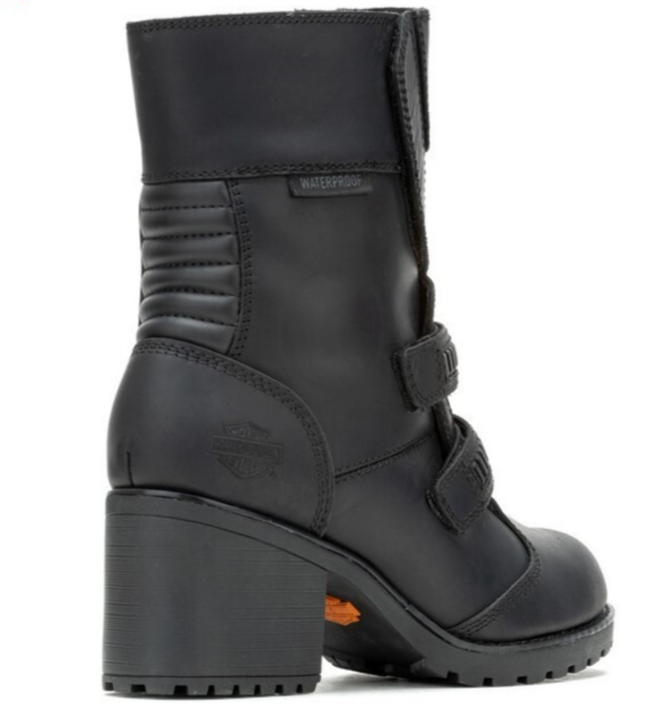 NEW GENUINE HARLEY DAVIDSON D87300 SIZE 8 WOMEN'S JOELLA BLK MOTORCYCLE BOOTS