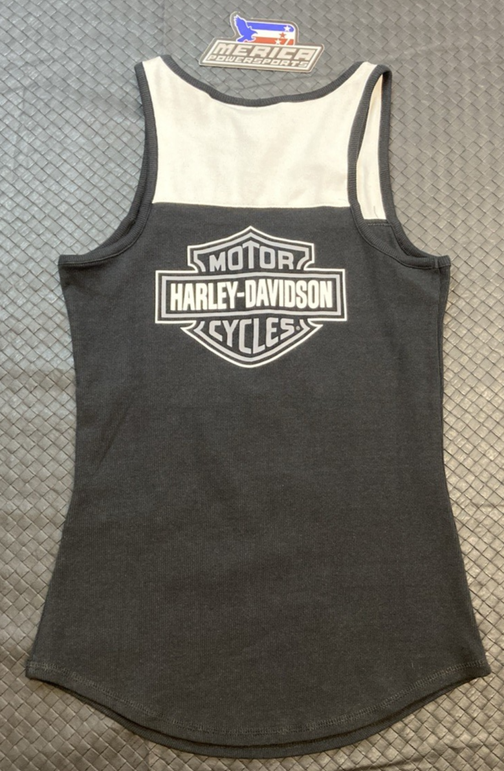 NEW GENUINE HARLEY DAVIDSON 97506-23VW WOMAN'S SM Star Spangled Banner Henley