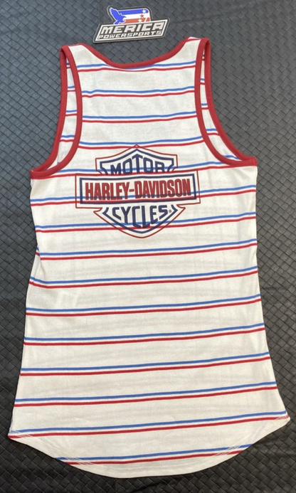 NEW GENUINE HARLEY DAVIDSON 97559-23VW WOMAN'S MD Star Spangled Banner Henley