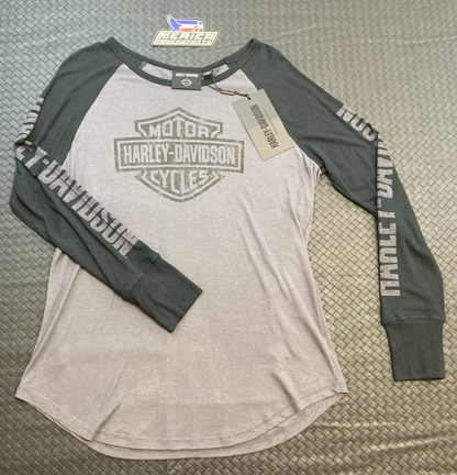NEW GENUINE HARLEY DAVIDSON 97454-23VW WOMAN'S XL Bar & Shield Long Sleeve Knit