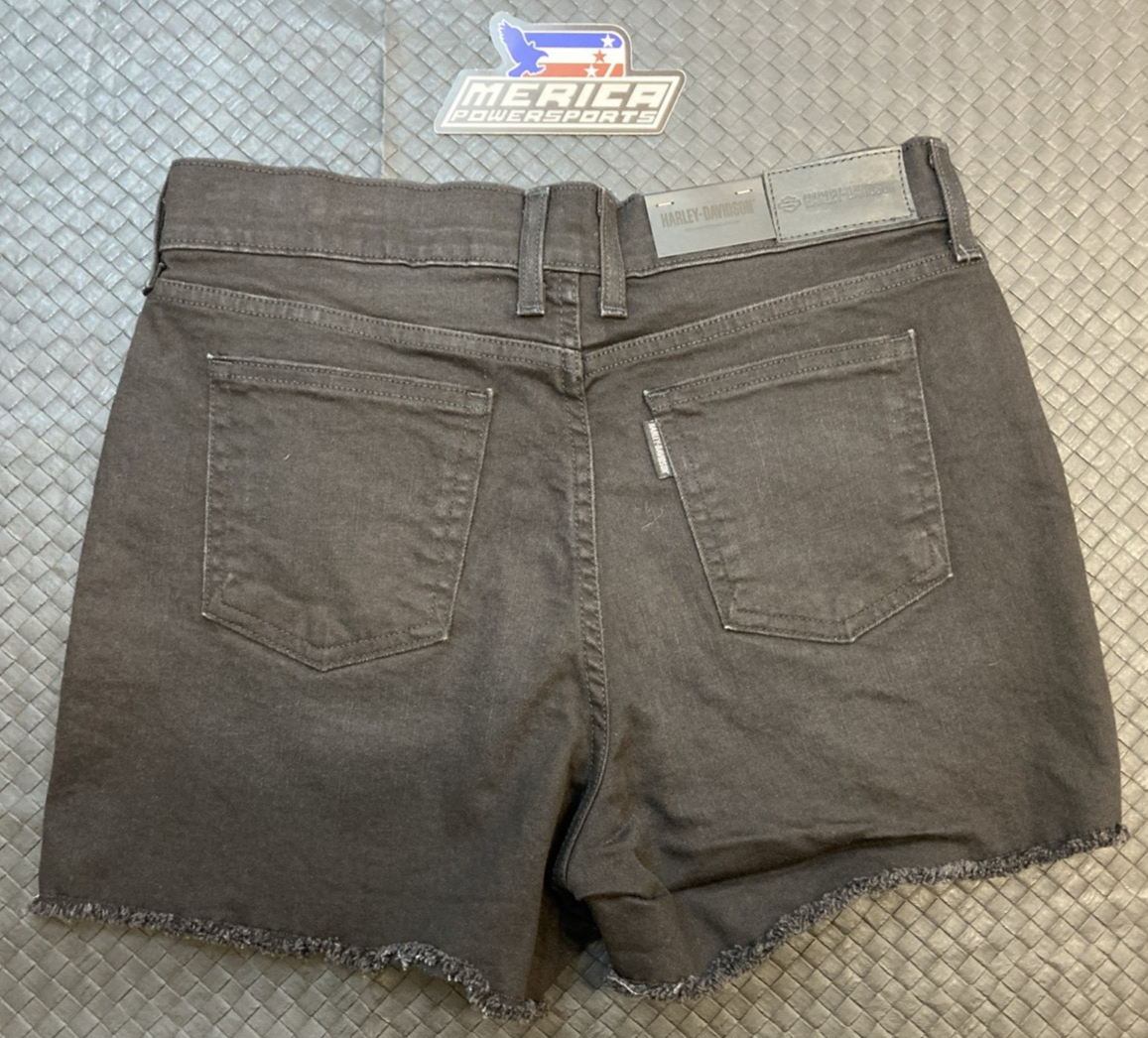 NEW GENUINE HARLEY DAVIDSON 97542-23VW WOMAN'S 30 Tour of Duty Denim Shorts
