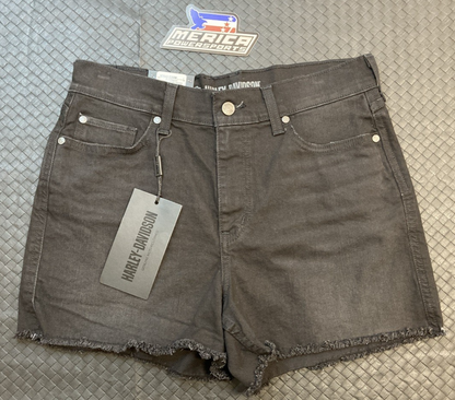 NEW GENUINE HARLEY DAVIDSON 97542-23VW WOMAN'S 30 Tour of Duty Denim Shorts