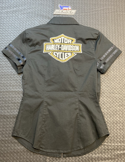 NEW GENUINE HARLEY DAVIDSON 96508-24VW Women's XS Bar & Shield Zip Front Shirt