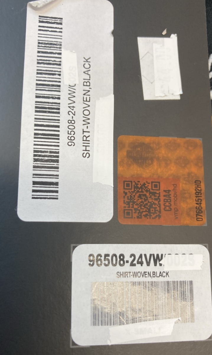 NEW GENUINE HARLEY DAVIDSON 96508-24VW Women's XS Bar & Shield Zip Front Shirt