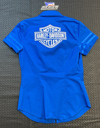 NEW GENUINE HARLEY DAVIDSON 96510-24VW Women's XS Bar & Shield Zip Front Shirt