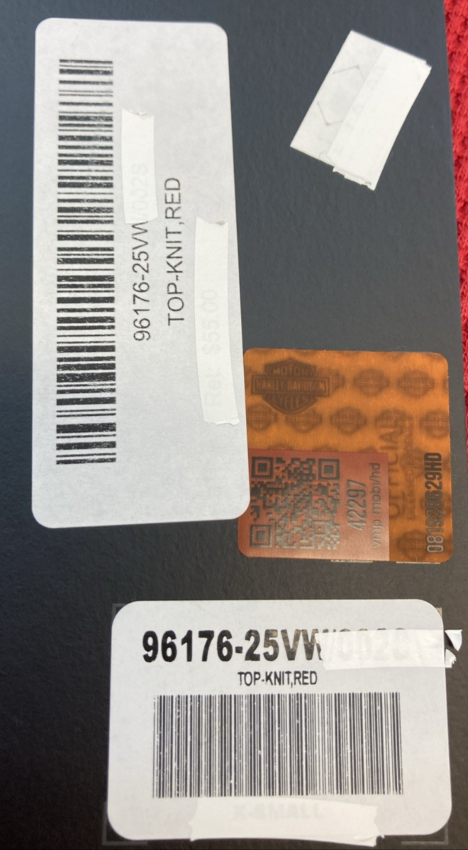 NEW GENUINE HARLEY DAVIDSON 96176-25VW Women's XS Old English Thermal Top