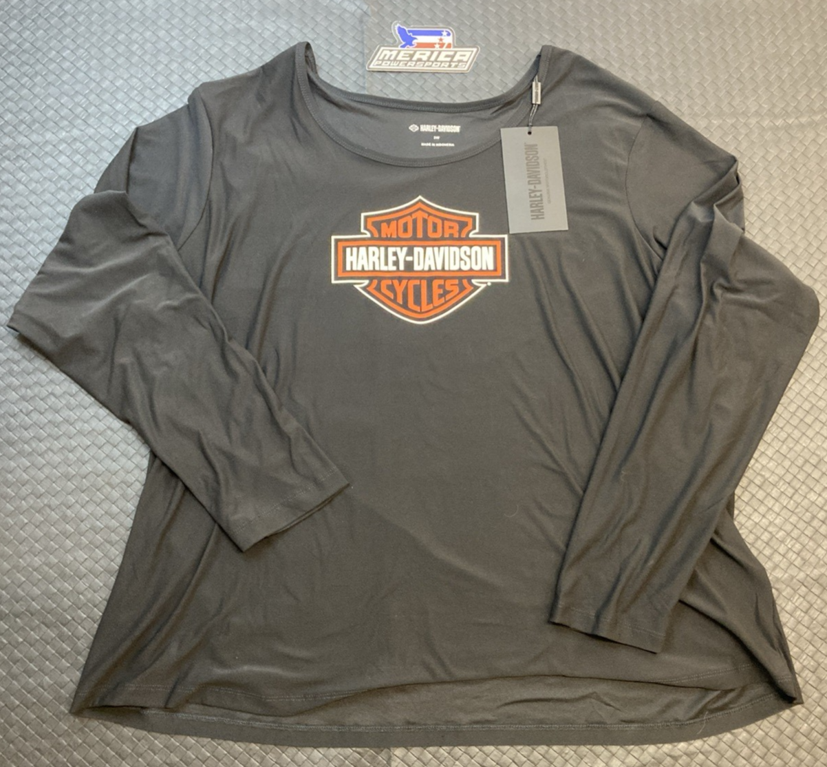 NEW GENUINE HARLEY DAVIDSON 96159-25VW WOMAN'S XS Bar & Shield Long Sleeve