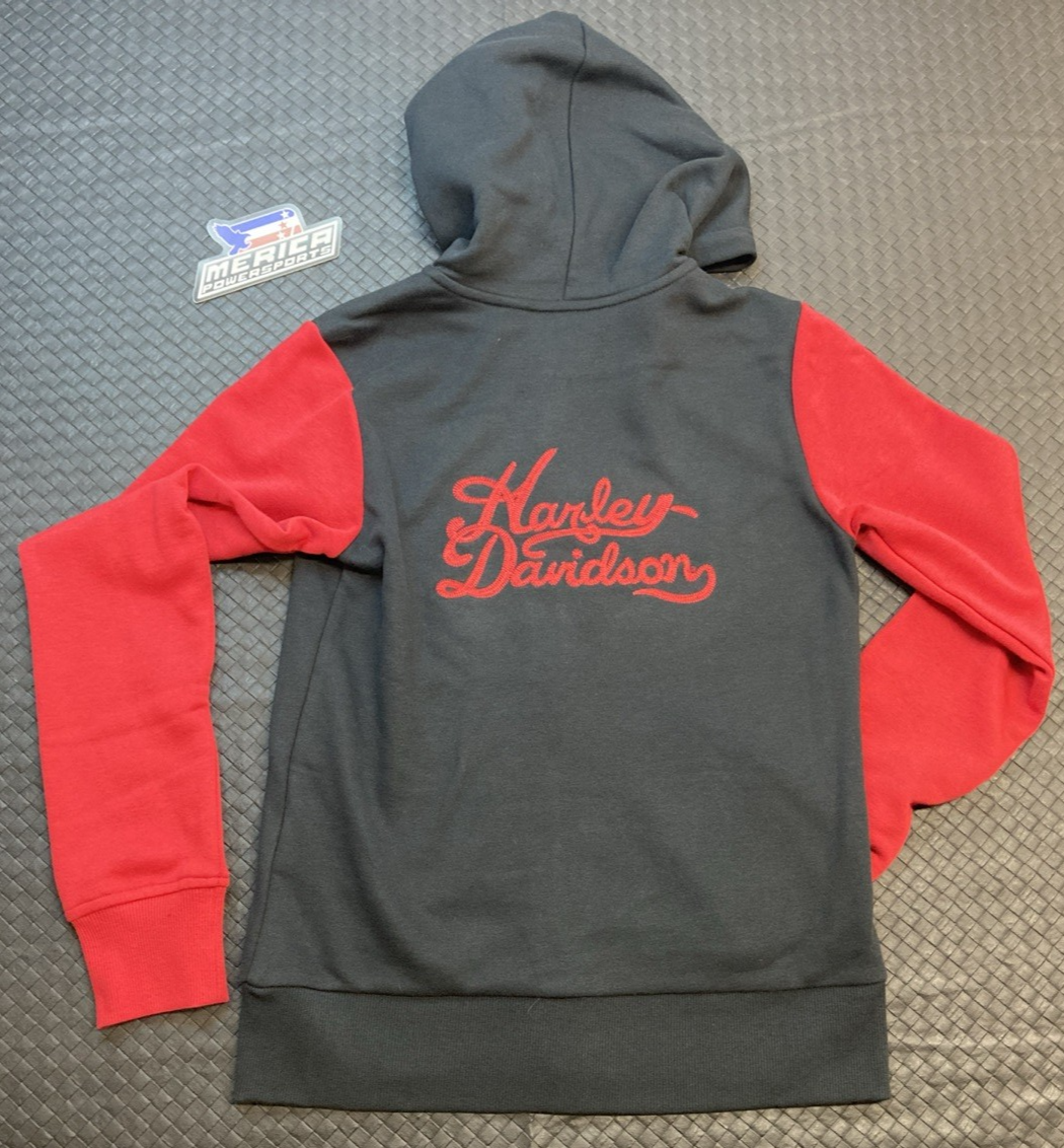 NEW GENUINE HARLEY DAVIDSON 96241-24VW WOMAN'S XS Bar & Shield Zip Front Hoodie