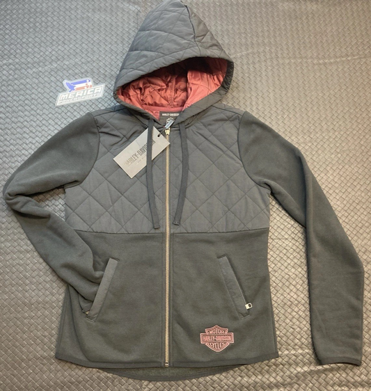 NEW GENUINE HARLEY DAVIDSON 96104-24VW Woman's XS Shadow Zip Fleece