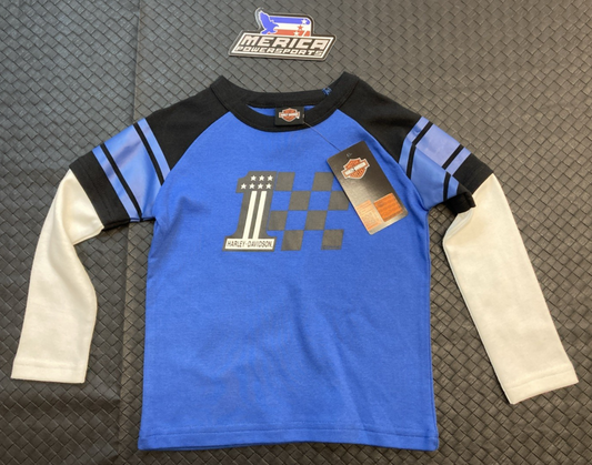 NEW GENUINE HARLEY DAVIDSON 1083315 BOY'S 4/5 Colorblocked Double Layer