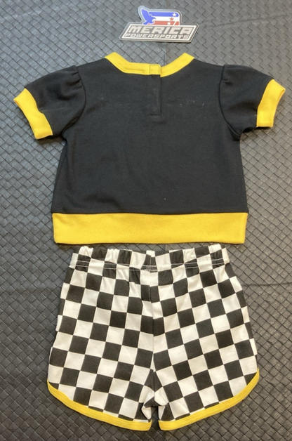 NEW GENUINE HARLEY DAVIDSON 2011408 GIRLS' 12/18M 2 Piece Infant Racing Knit Tee