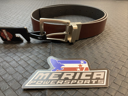 NEW GENUINE HARLEY DAVIDSON BMM012 MEN'S 36 Mod Reversible Genuine Leather Belt